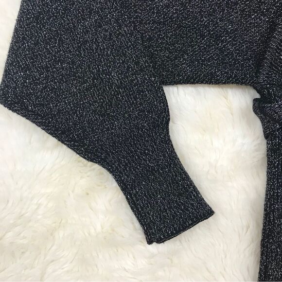 GIANNI BINI Alston Sexy Low Cut Sweater Dress Belted Black Gray Sz XS Small New - Picture 8 of 16
